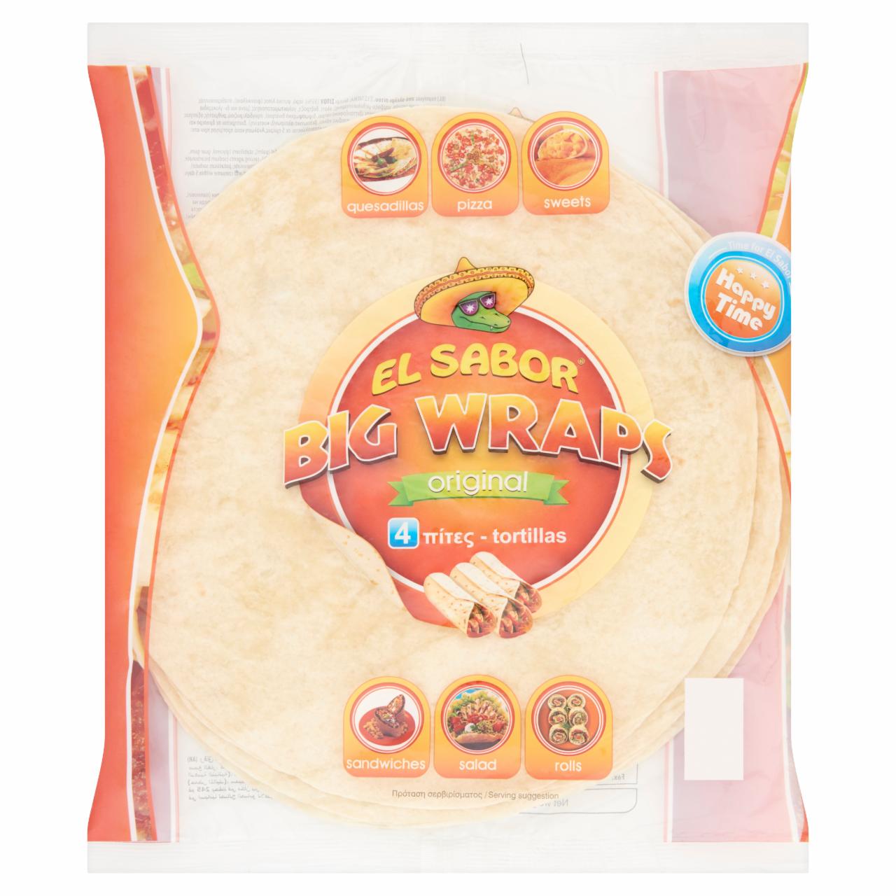 Képek - El Sabor Big Wraps Original tortilla búzalisztből 245 g