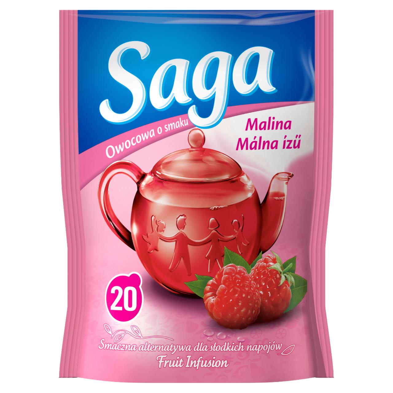 Képek - Saga málna ízű gyümölcstea 20 filter