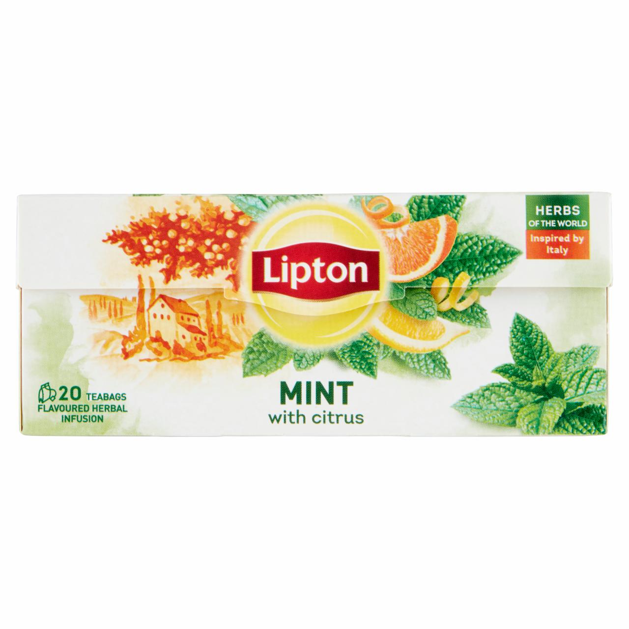 Képek - Lipton Mint with Citrus ízesített gyógynövénytea 20 filter 26 g