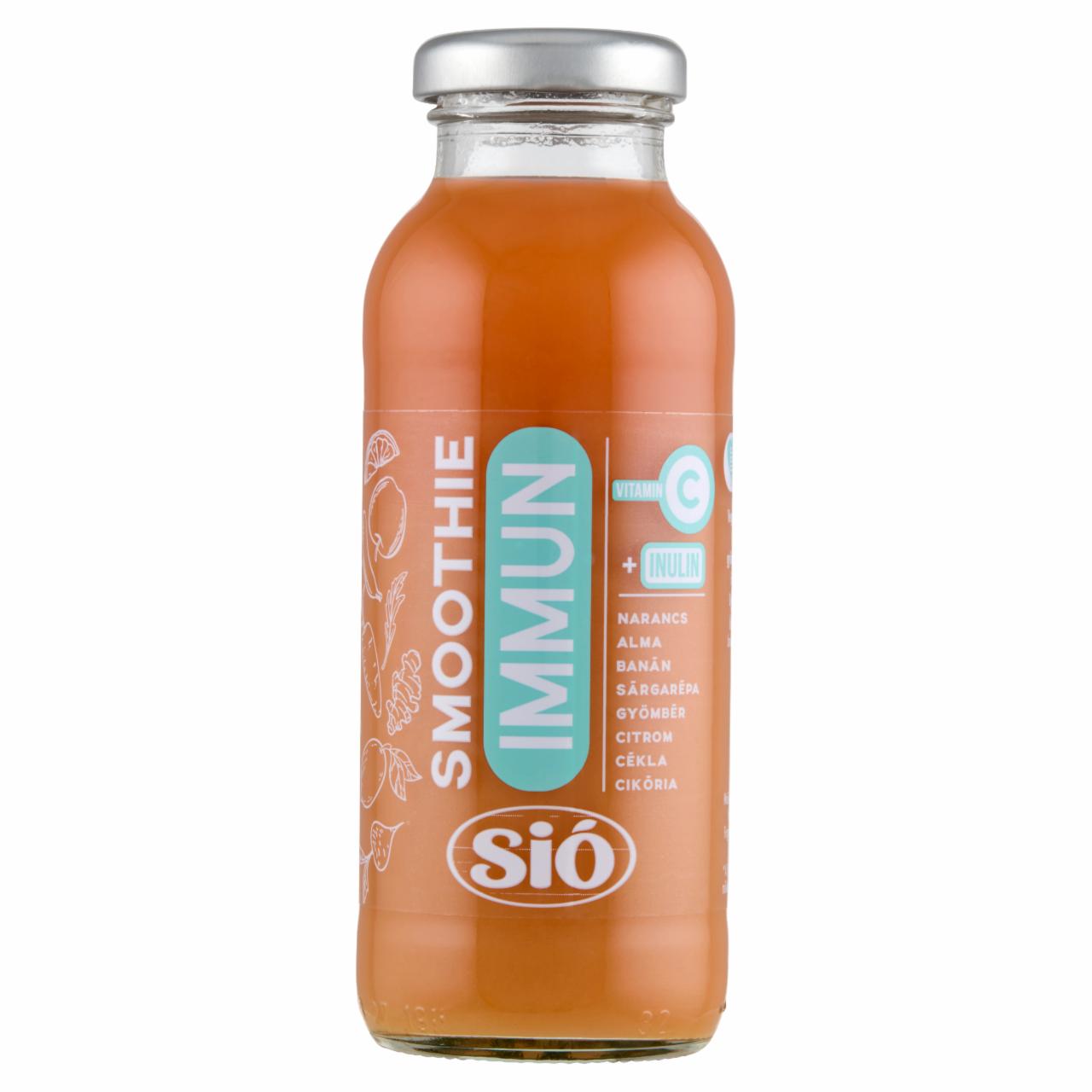 Képek - Sió Smoothie Immun Vitamin C + Inulin vegyes gyümölcs- és zöldségkészítmény 0,25 l