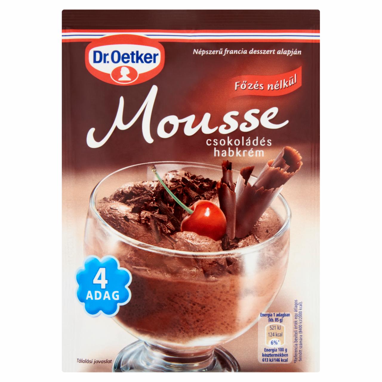 Képek - Dr. Oetker Mousse csokoládés habkrémpor 92 g