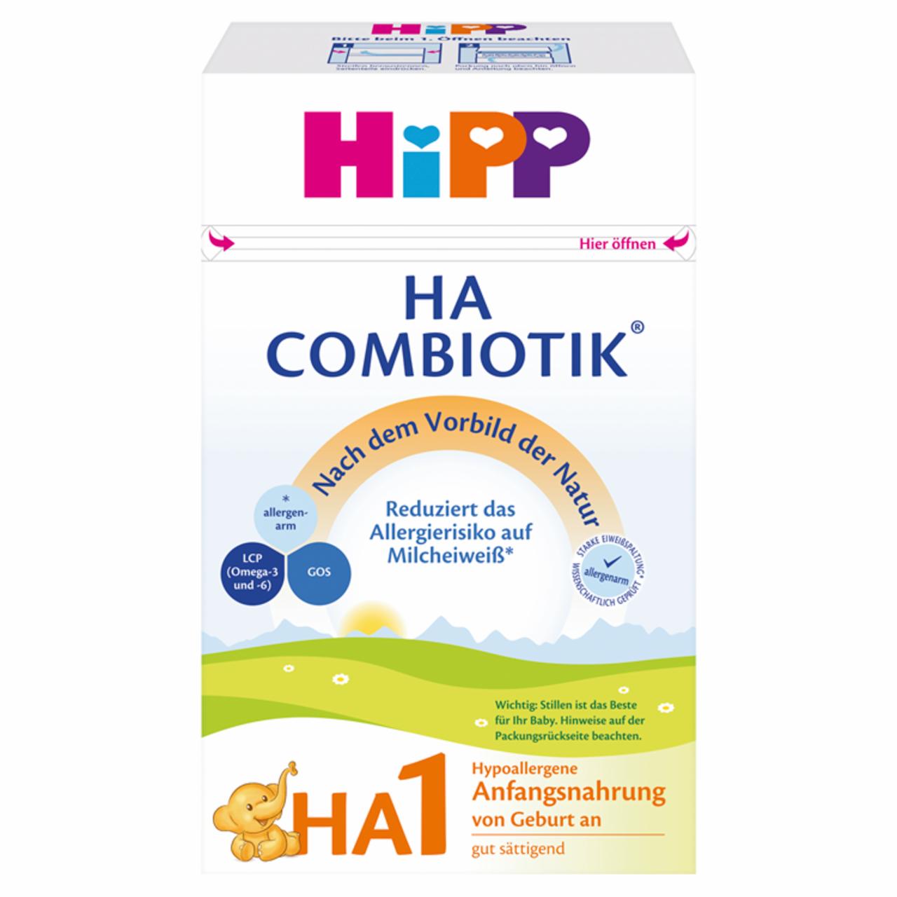 Képek - HiPP HA 1 Combiotik tejalapú hypoallergén anyatej-helyettesítő tápszer újszülött kortól 500 g