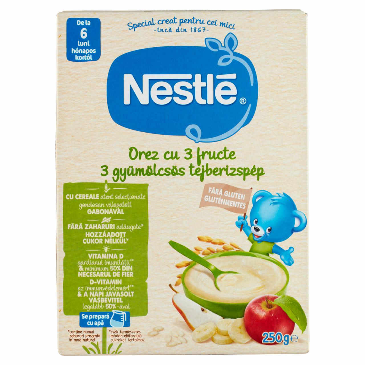 Képek - Nestlé 3 gyümölcsös tejberizspép 6 hónapos kortól 250 g