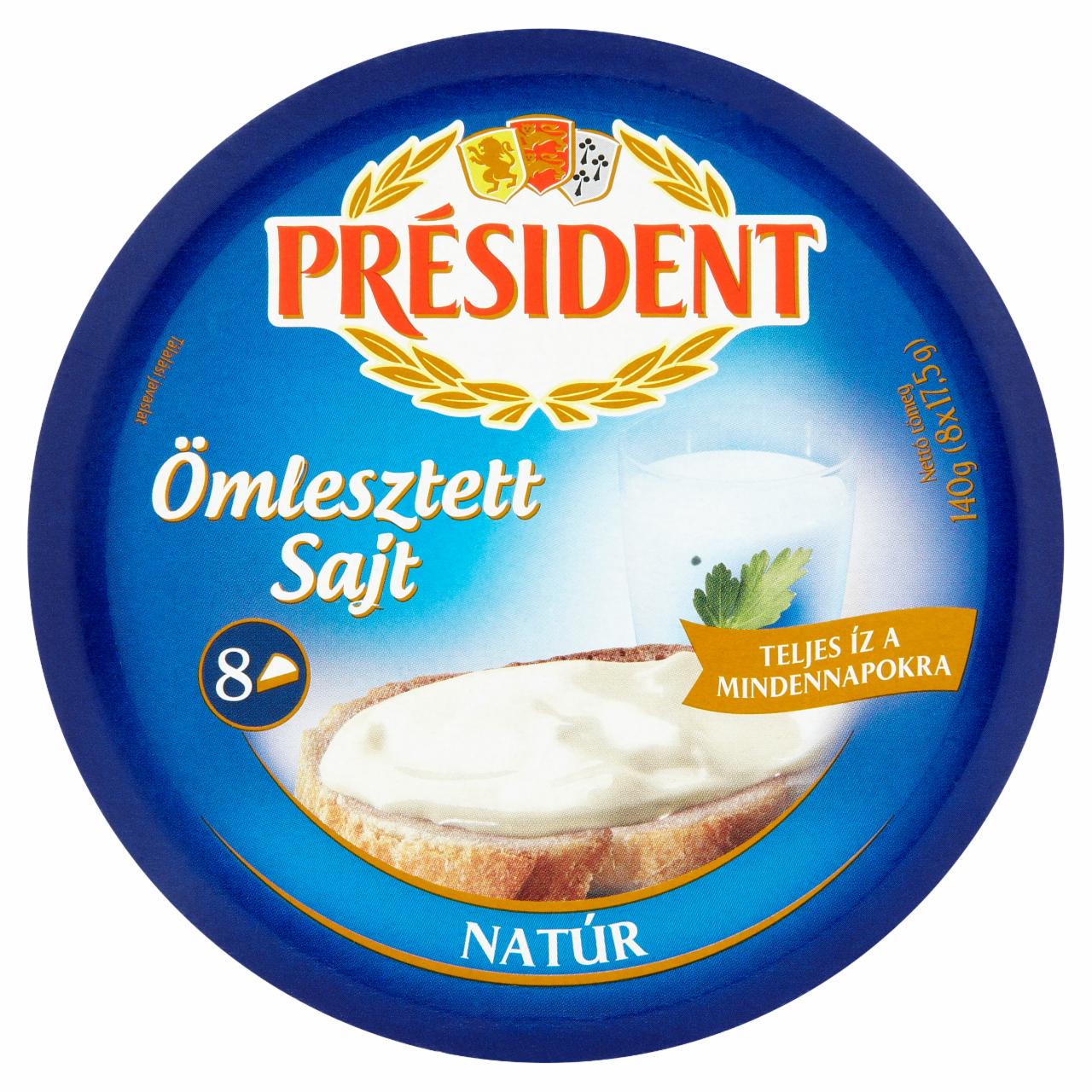 Képek - Président natúr ömlesztett sajt 8 x 17,5 g