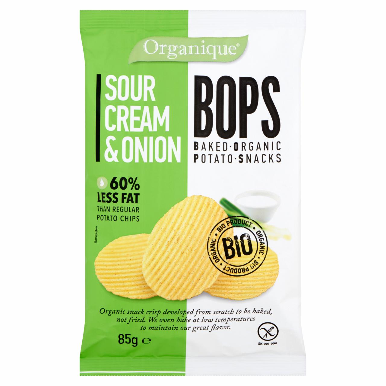 Képek - Organique hagymás-tejfölös ízű sült burgonyás BIO snack 85 g