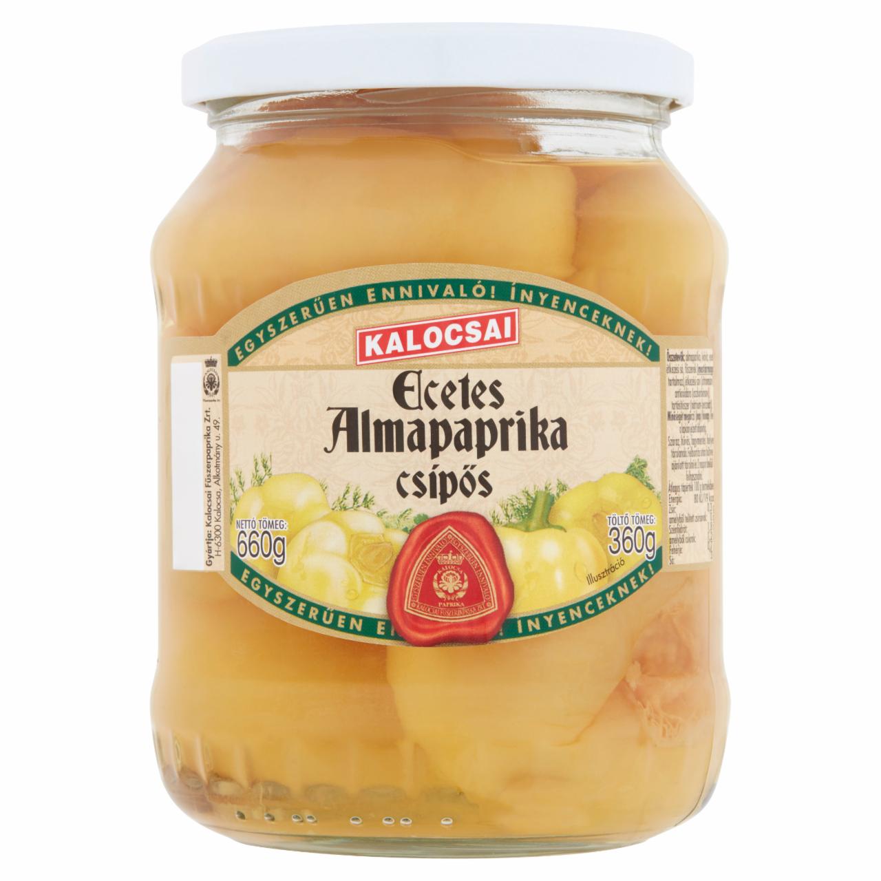 Képek - Kalocsai ecetes, csípős almapaprika 660 g