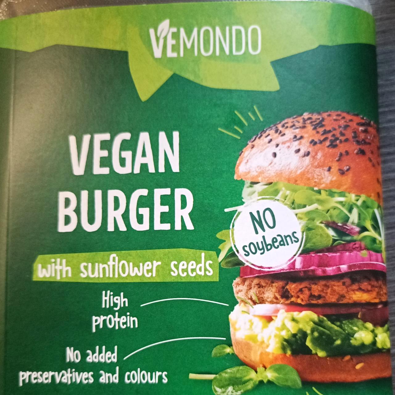 Képek - Vegan burger with sunflower seeds Vemondo