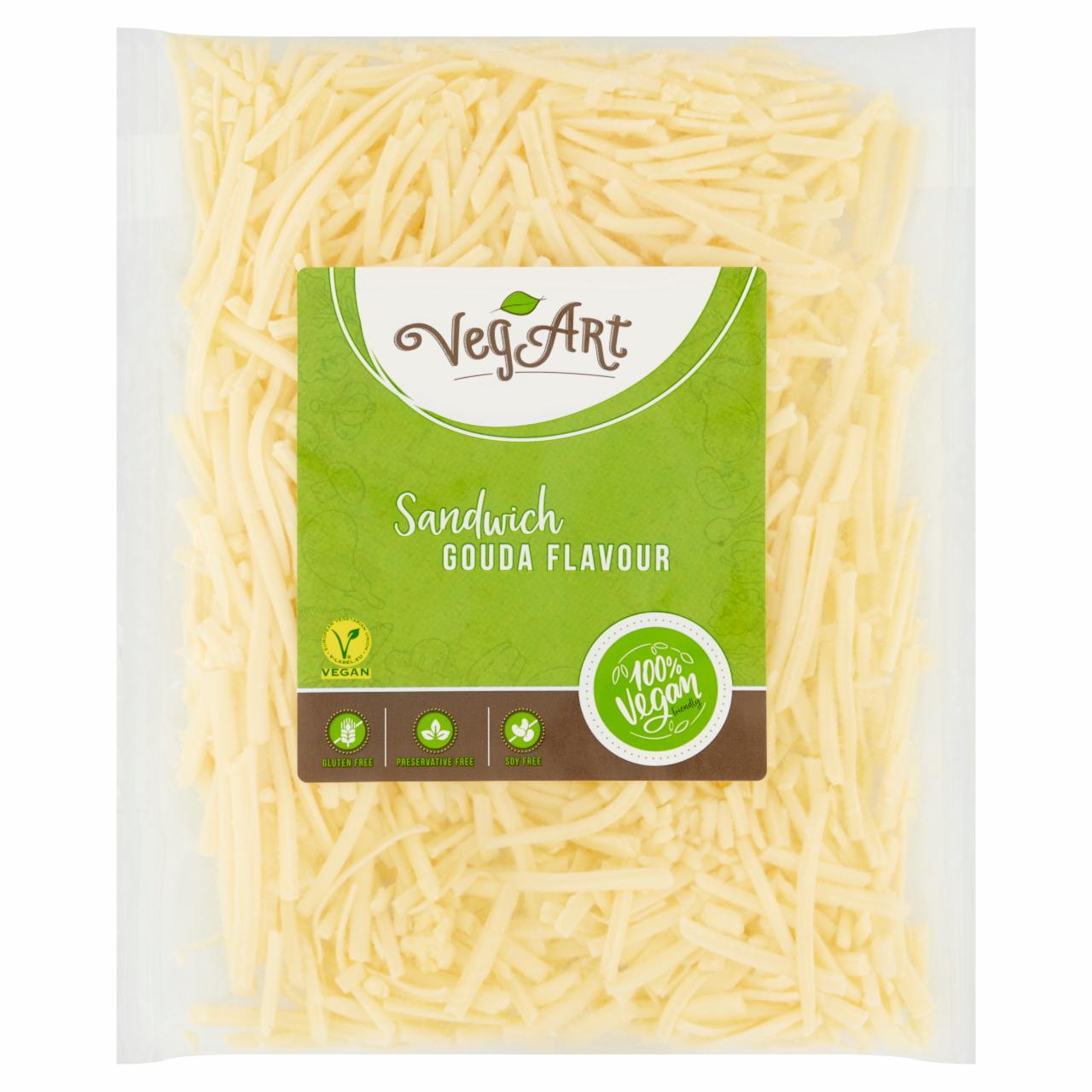 Képek - VegArt kókuszzsír felhasználásával készült, gouda ízesítésű, reszelt élelmiszerkészítmény 150 g