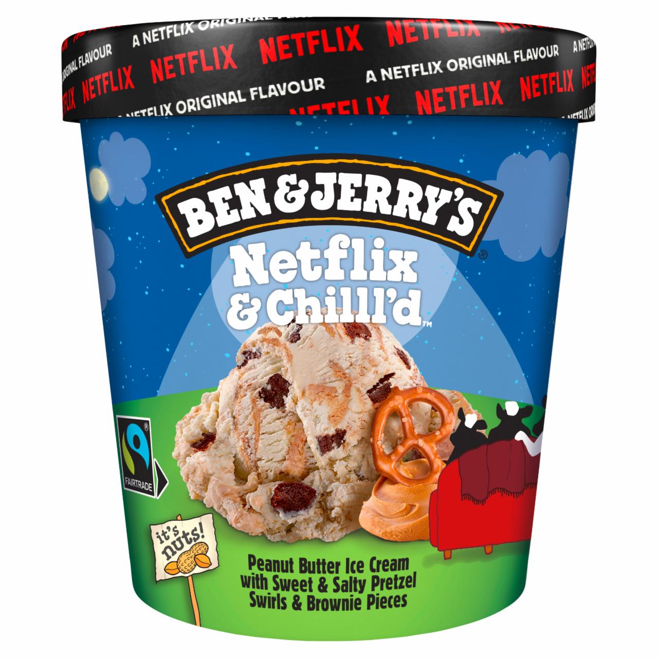 Képek - Ben & Jerry's Netflix & Chill'd földimogyoróvajas jégkrém 465 ml