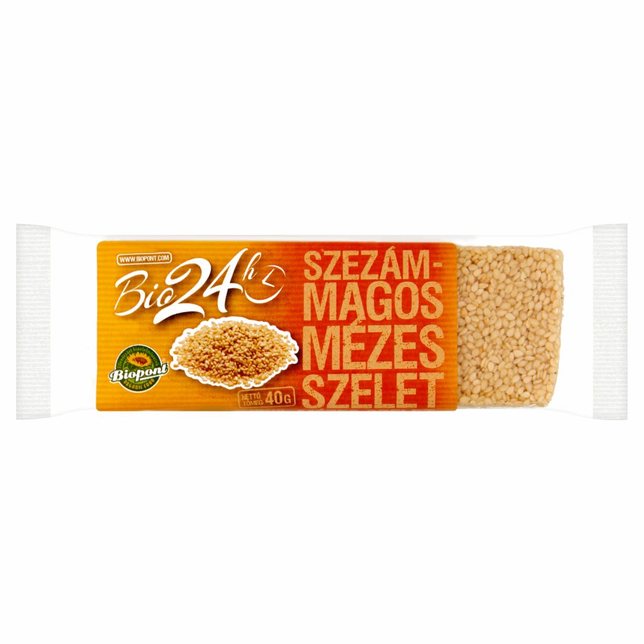 Képek - Biopont Bio 24h BIO szezámmagos mézes szelet 40 g