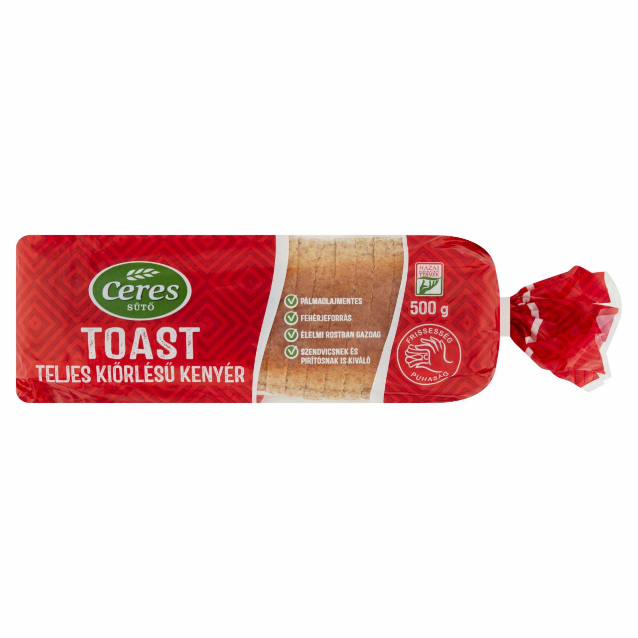 Képek - Ceres toast teljes kiőrlésű kenyér 500 g