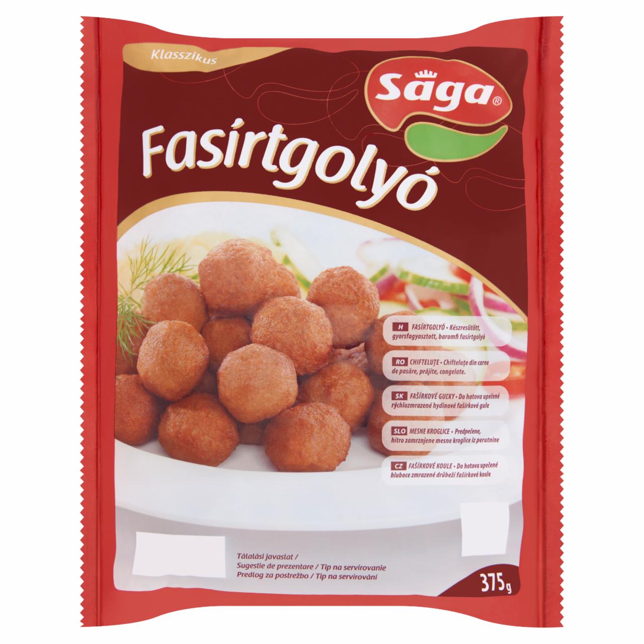 Képek - Sága klasszikus készresütött, gyorsfagyasztott fasírtgolyó 375 g