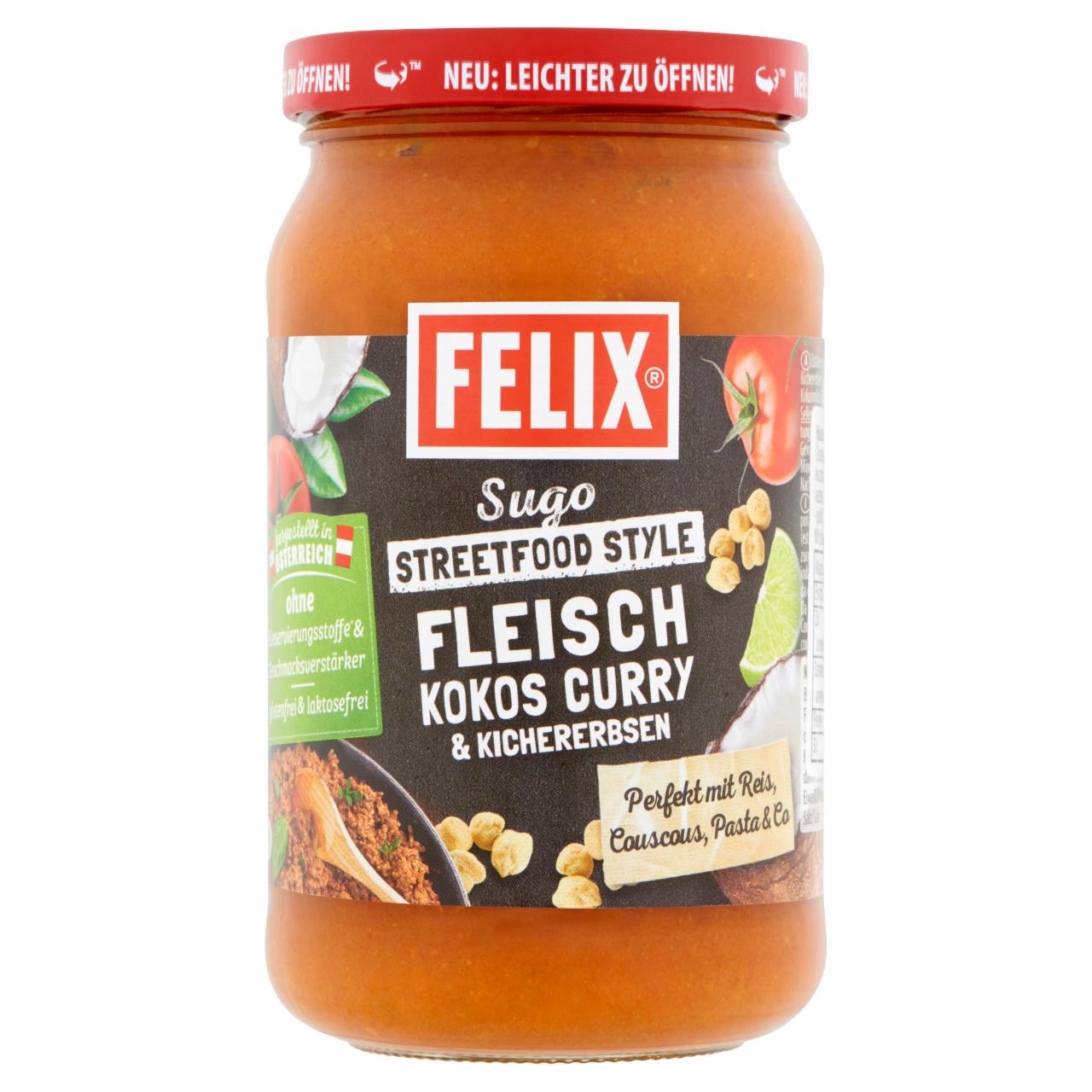 Képek - Felix Sugo Streetfood Style húsos currys tésztaszósz kókusztejjel 360 g