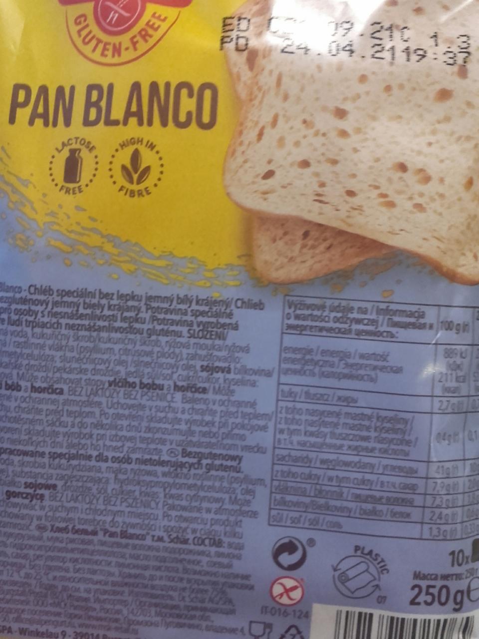 Képek - Pan Blanco gluténmentes szeletelt fehérkenyér Schär