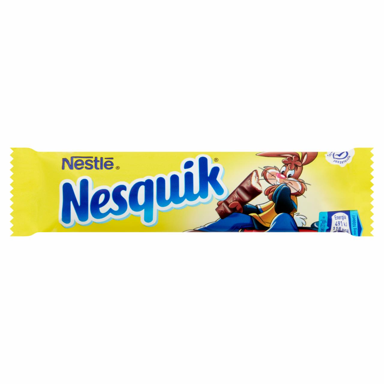 Képek - Nestlé Nesquik tejkrémmel és ropogós rizsdarabokkal töltött tejcsokoládé szelet 21 g