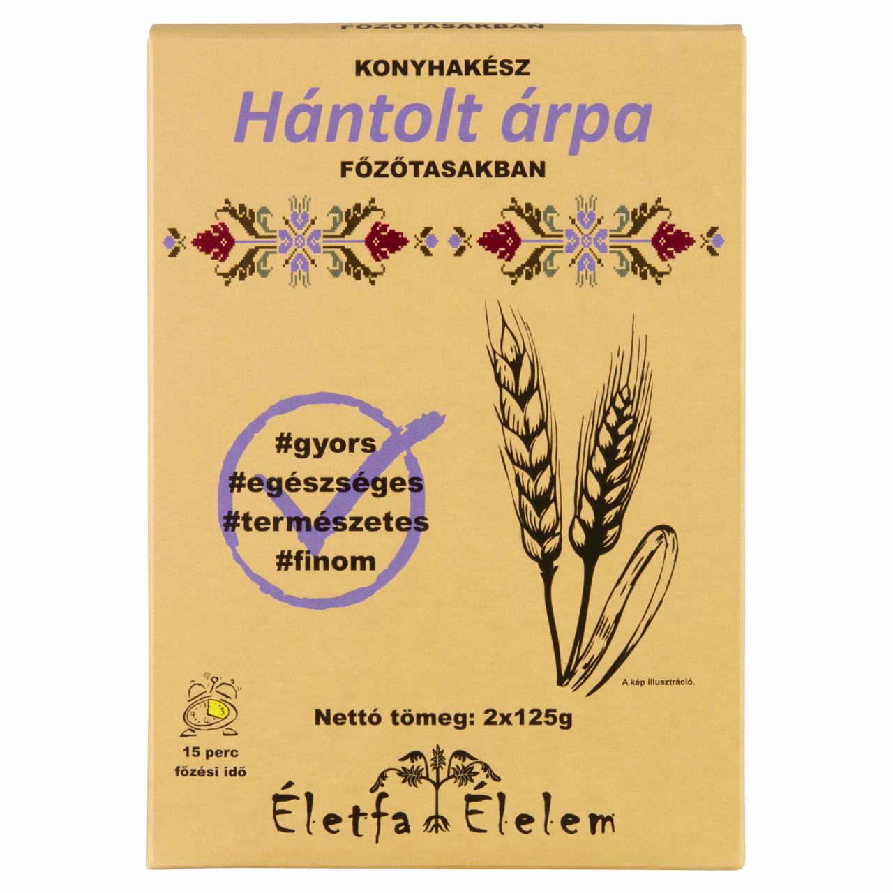 Képek - Életfa Élelem konyhakész hántolt árpa főzőtasakban 2 x 125 g