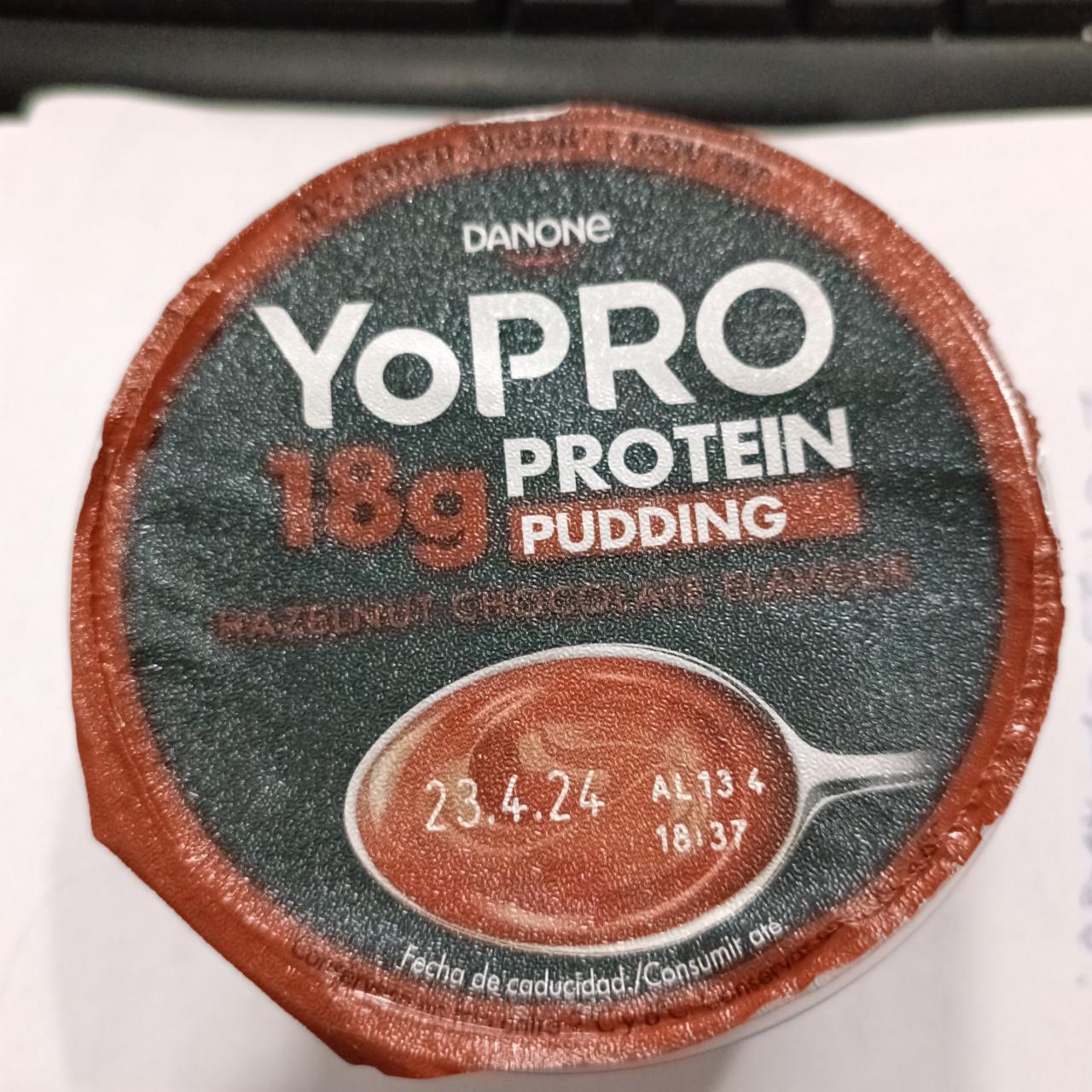 Képek - YoPRO protein puding csokoládé és mogyoróízű Danone