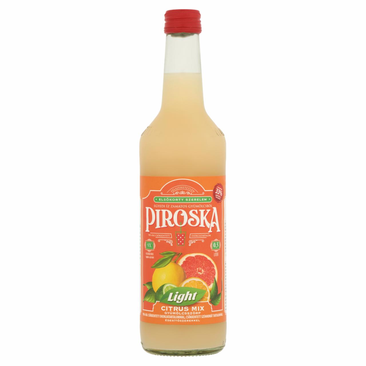 Képek - Piroska Light citrus mix gyümölcsszörp édesítőszerekkel 0,5 l