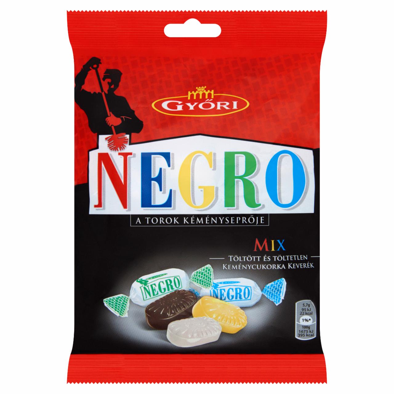 Képek - Győri Negro Mix töltött és töltetlen keménycukorka keverék 159 g