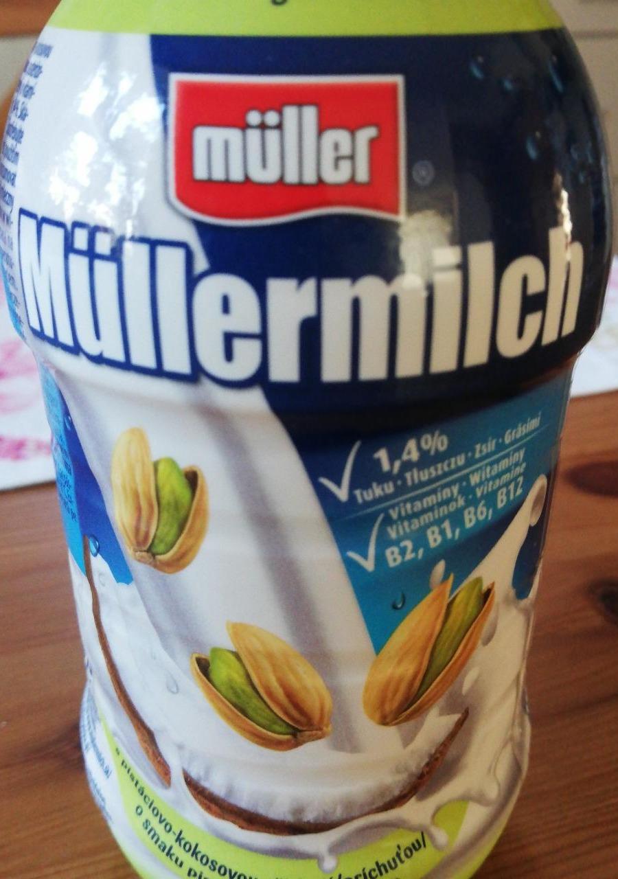 Képek - Milch pisztácia és kókusz ízű zsírszegény tejkészítmény Müller
