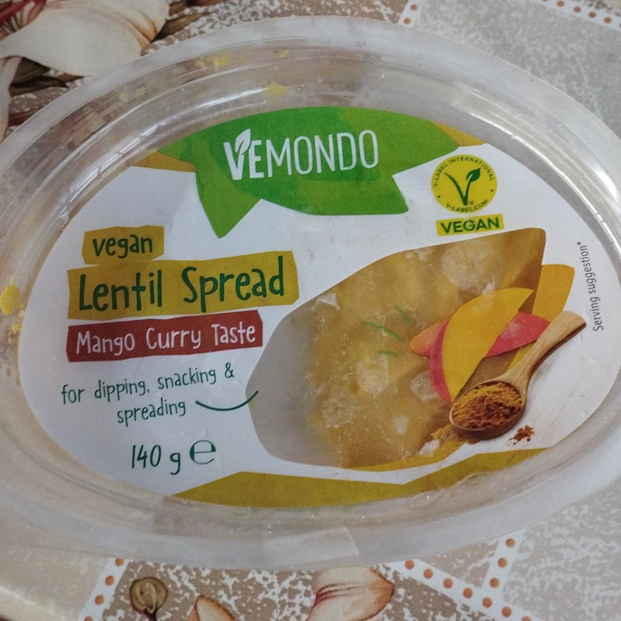 Képek - Vegan Lentil spread Mango curry taste Vemondo
