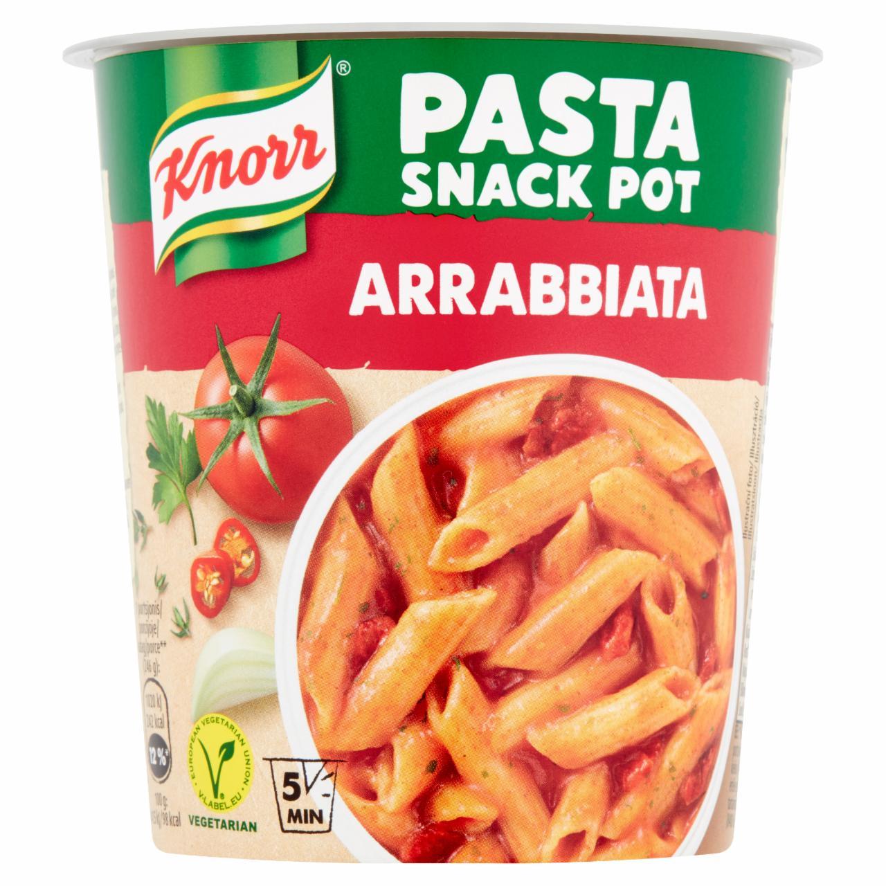 Képek - Knorr Snack tészta csípős paradicsomos Arrabbiata szósszal 66 g