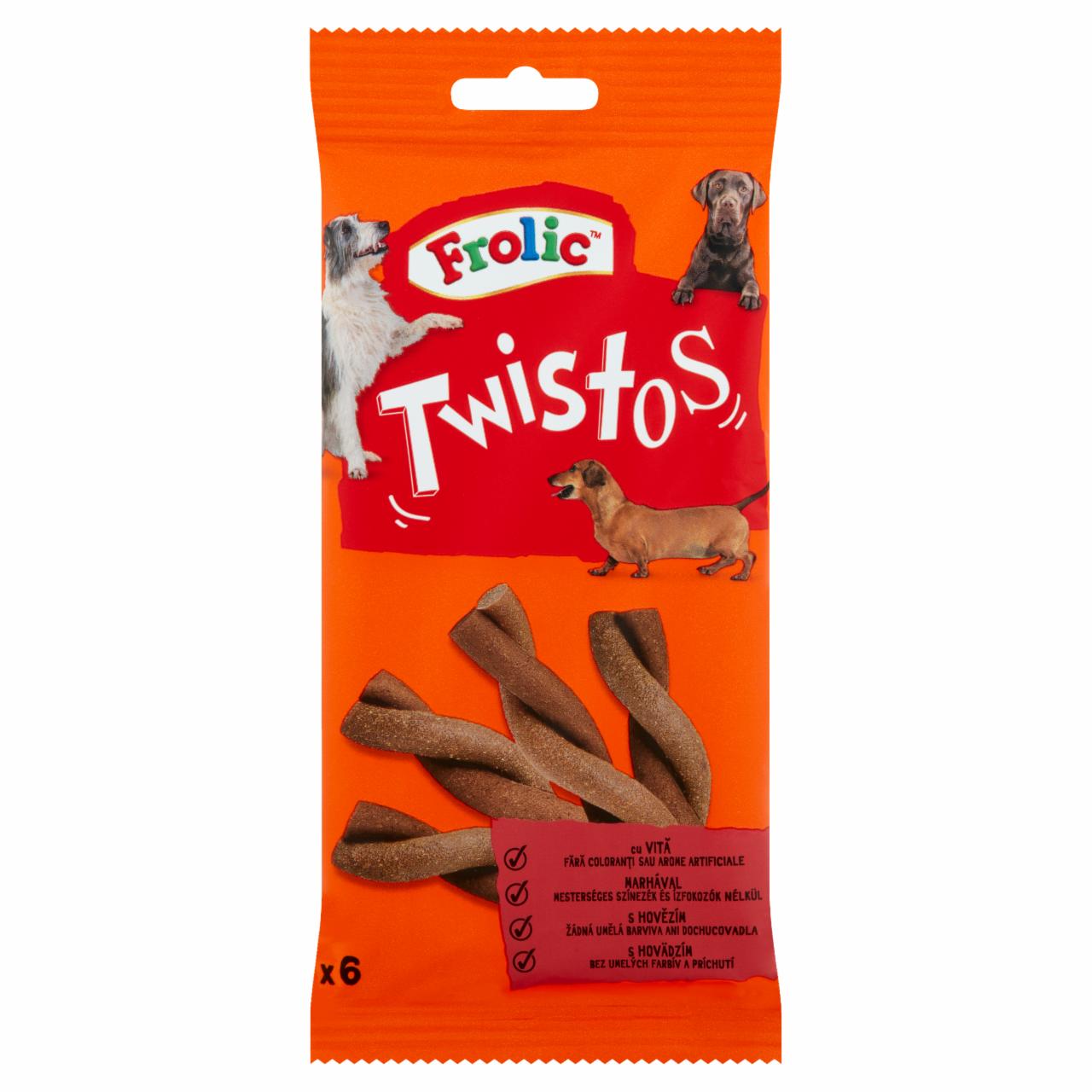 Képek - Frolic Twistos kiegészítő állateledel felnőtt kutyák számára marhával 6 db 105 g