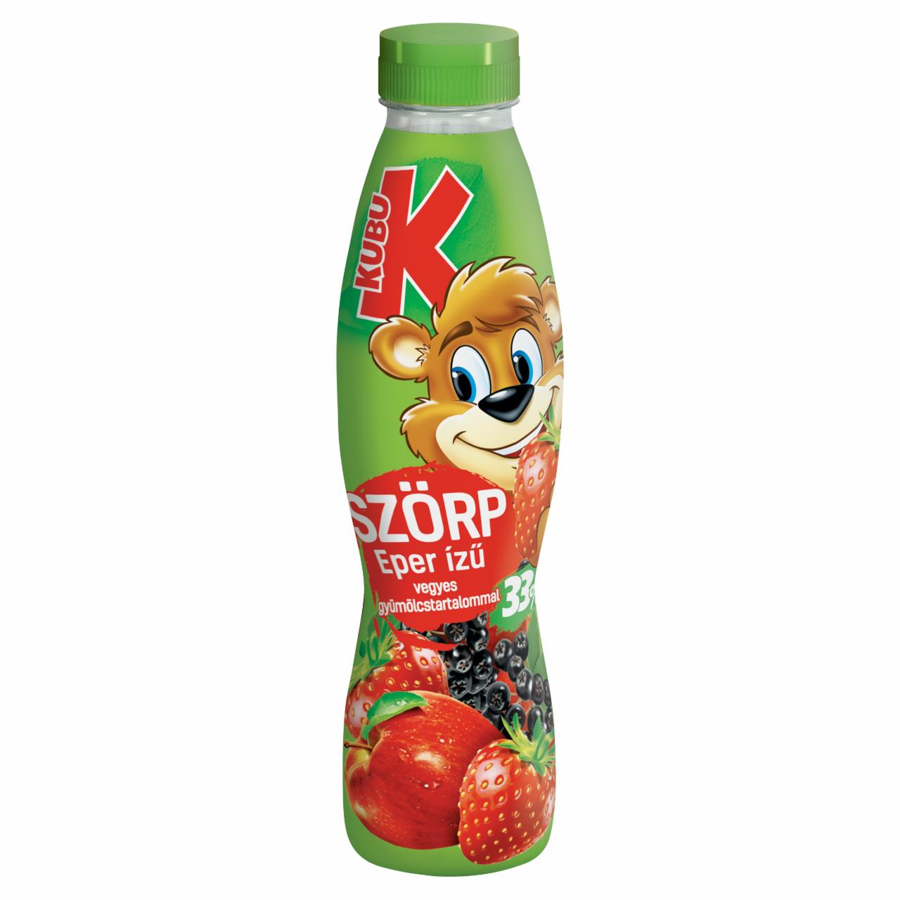 Képek - Kubu eper ízű vegyes gyümölcsszörp 700 ml