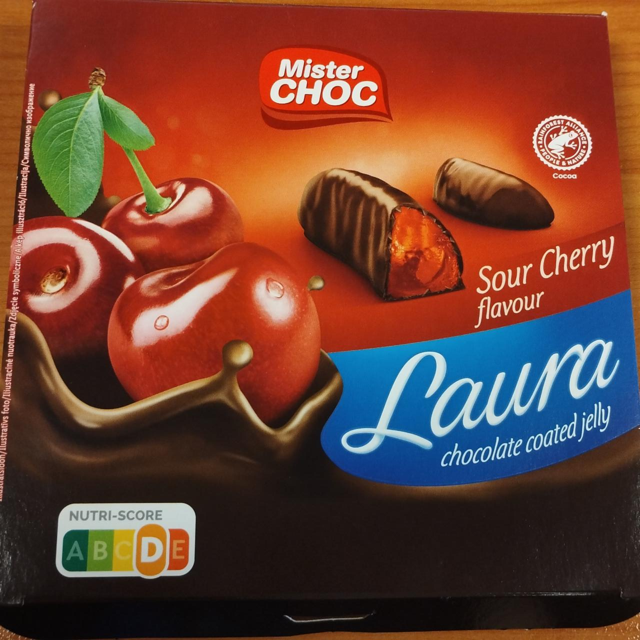 Képek - Laura chocolate coated jelly Sour Cherry flavour Mister Choc