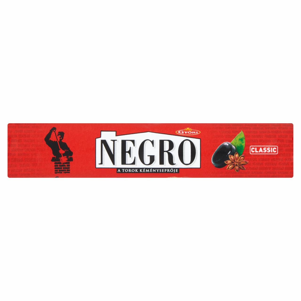 Képek - Győri Negro Classic mentol-ánizs ízű töltött keménycukorka 45 g