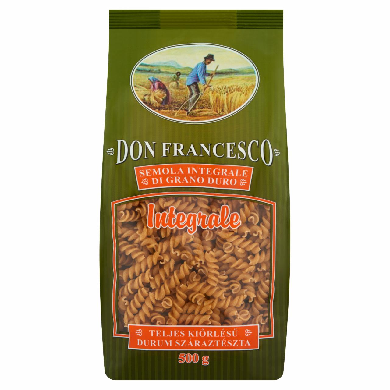 Képek - Don Francesco Integrale fusilli teljes kiőrlésű durum száraztészta 500 g