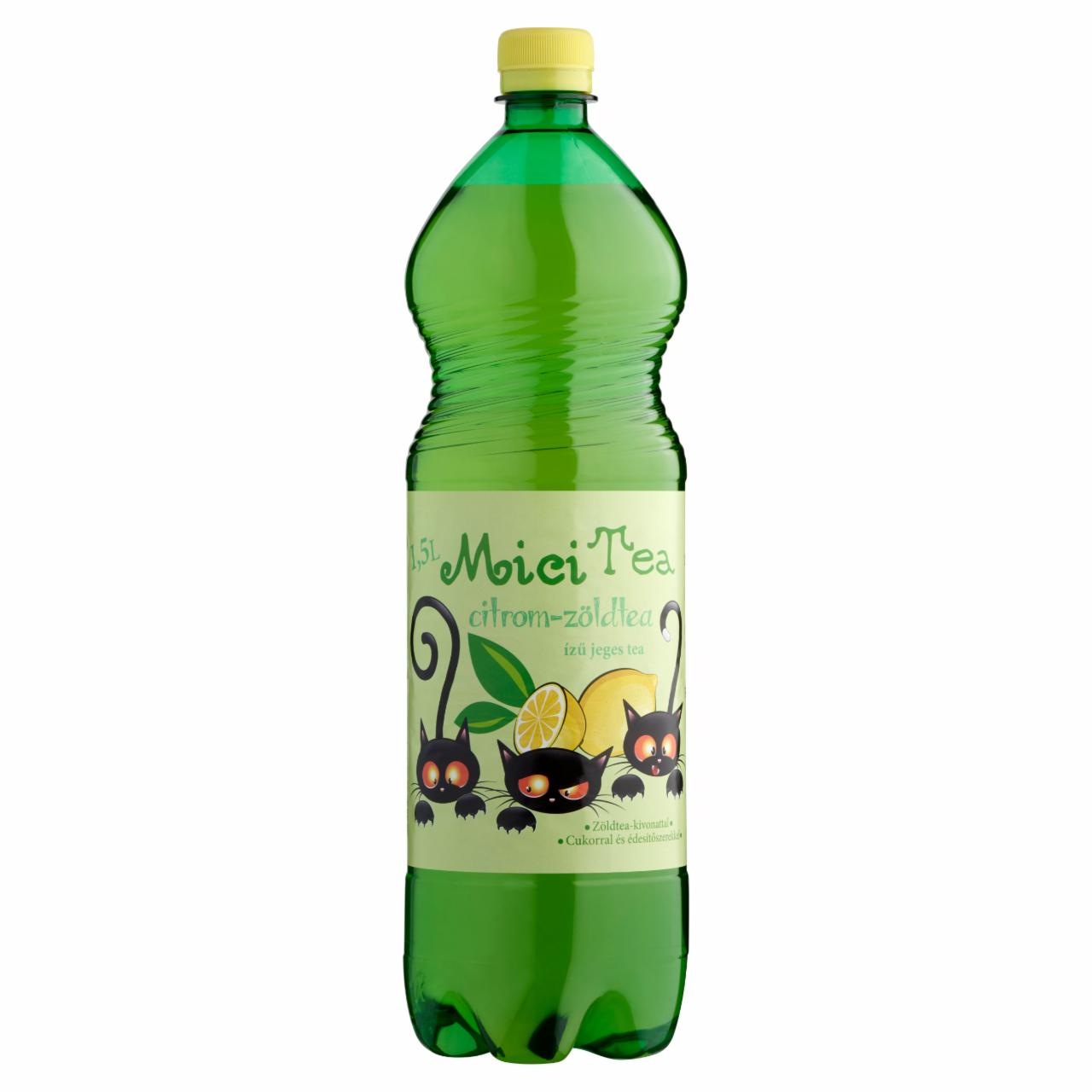 Képek - Mici Tea citrom-zöldtea ízű jeges tea cukorral és édesítőszerekkel 1,5 l