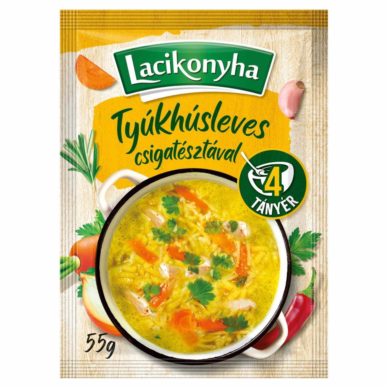 Képek - Lacikonyha tyúkhúsleves csigatésztával 55 g