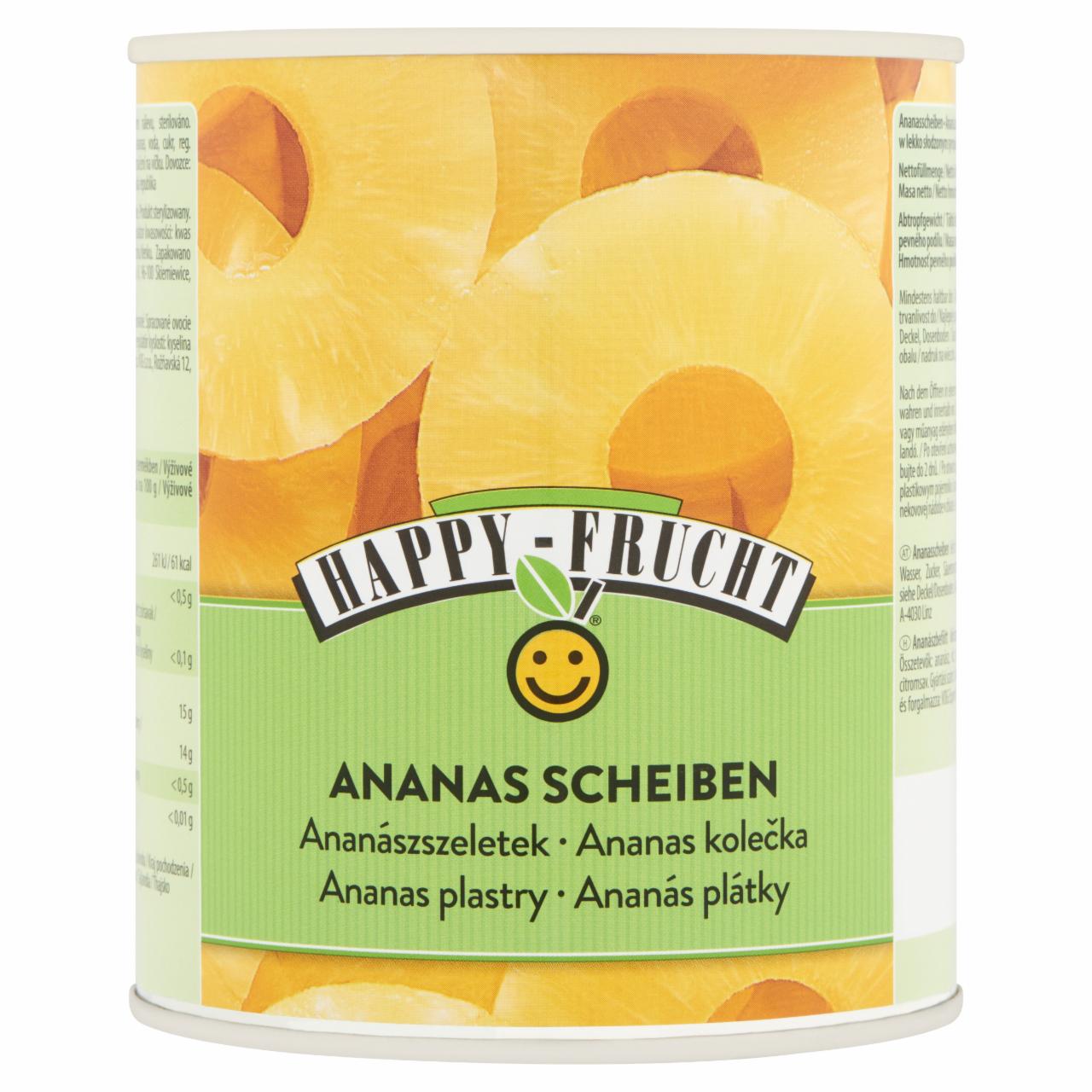 Képek - Happy Frucht ananászszeletek 850 g