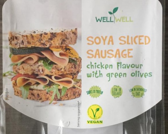 Képek - Soya sliced sausage chicken flavour with green olives Well Well