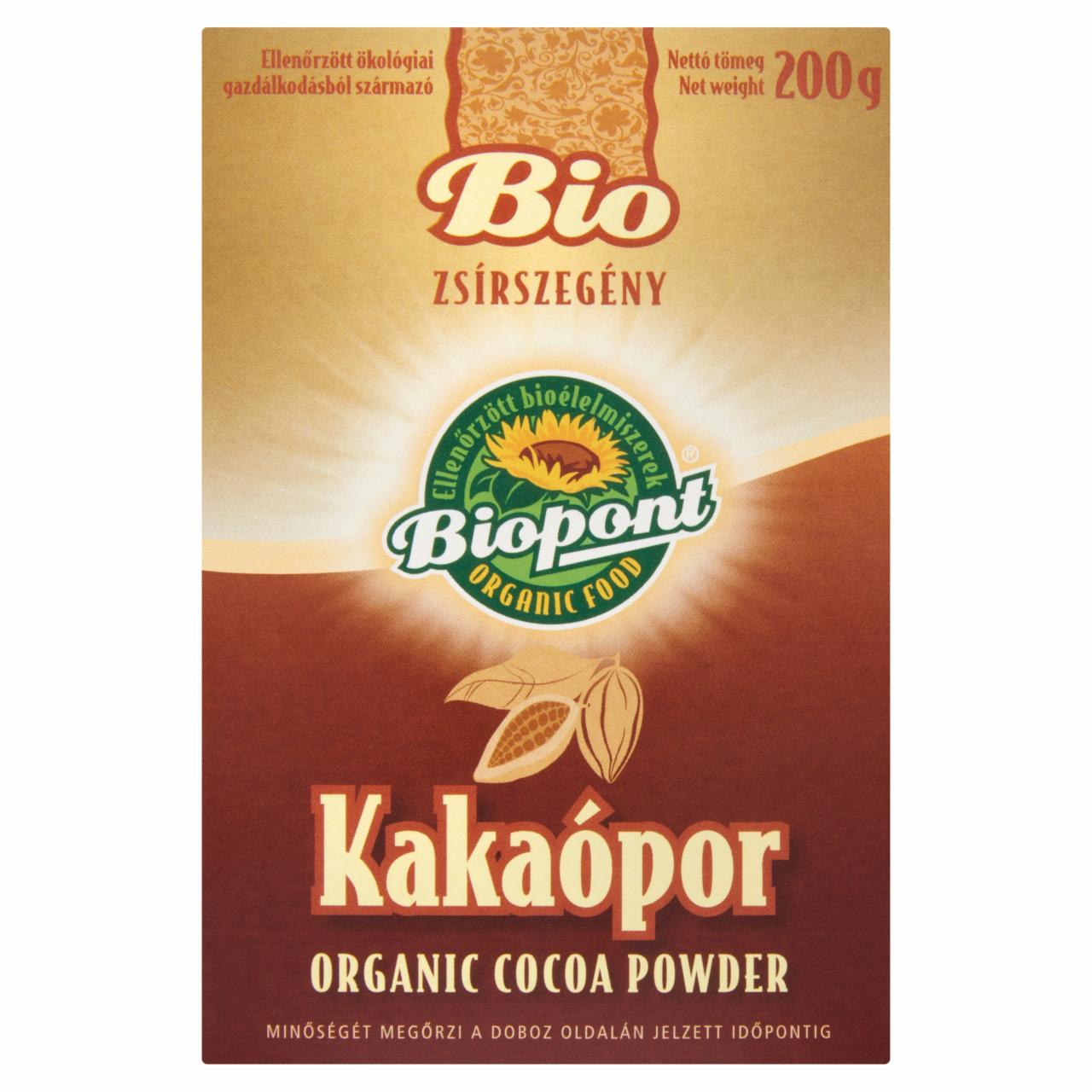 Képek - Biopont zsírszegény BIO kakaópor 200 g