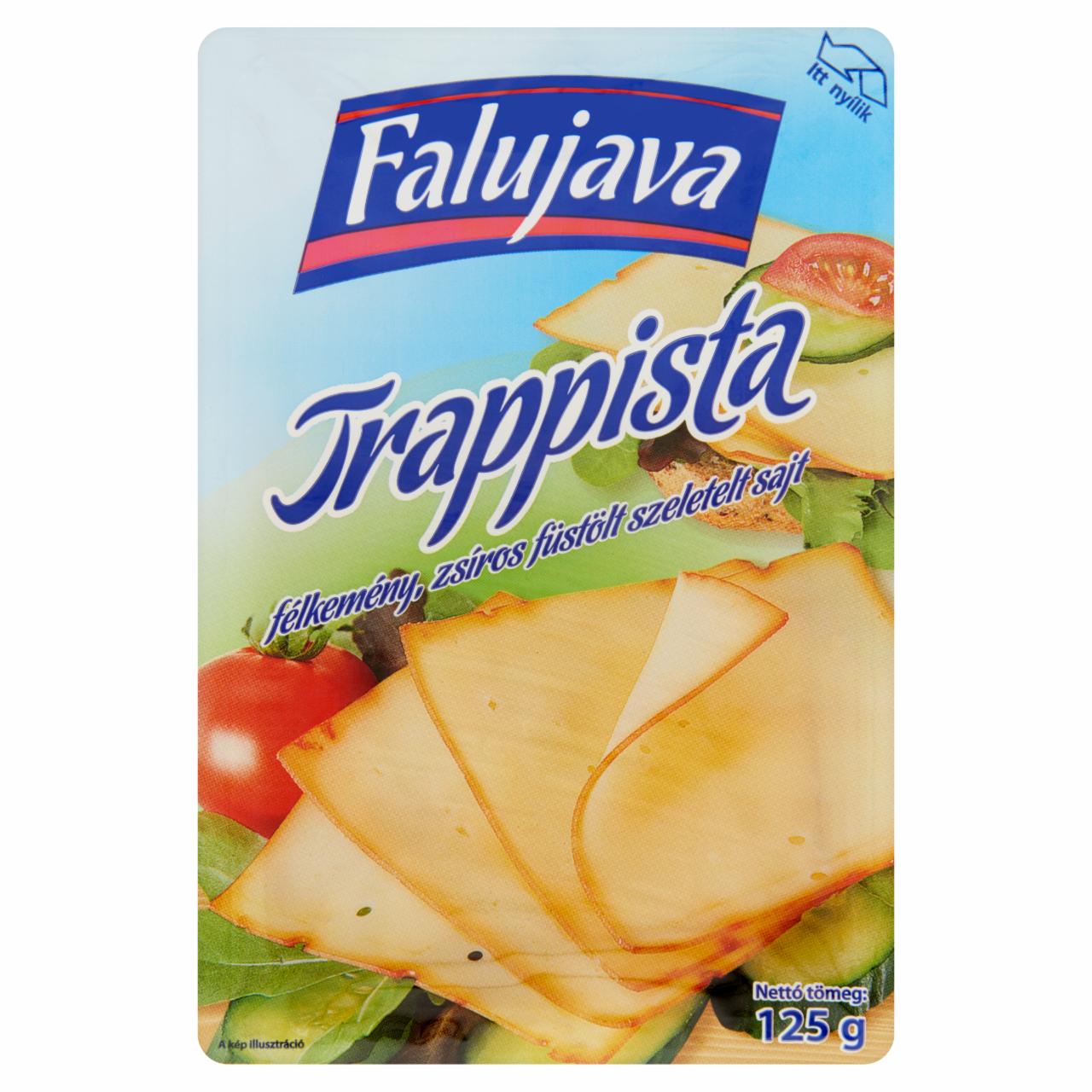 Képek - Falujava félkemény, zsíros füstölt szeletelt trappista sajt 125 g