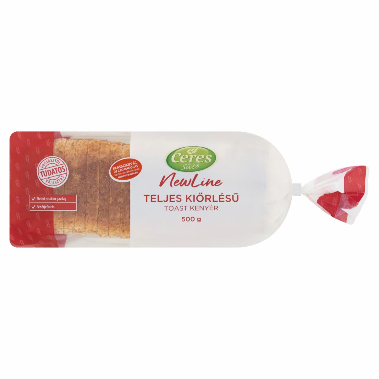 Képek - Ceres NewLine teljes kiőrlésű toast kenyér 500 g