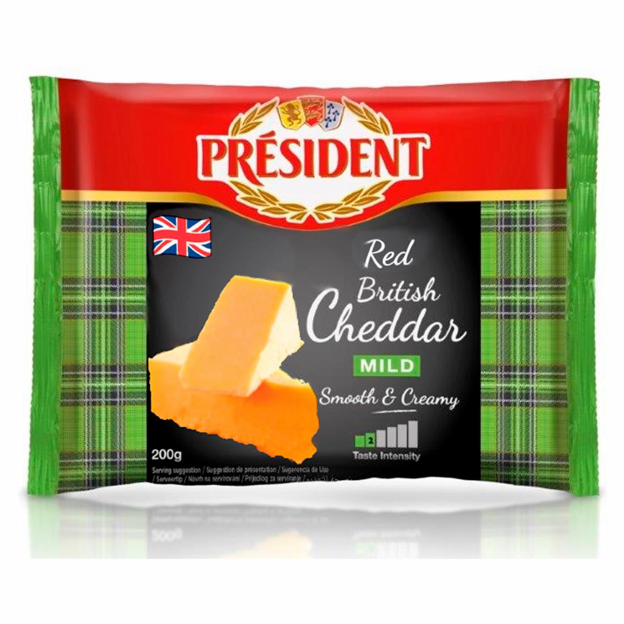 Képek - Président zsíros, kemény cheddar sajt 200 g