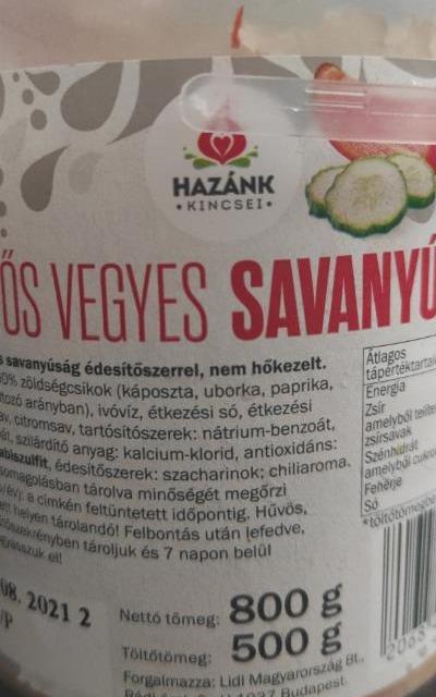 Képek - Csípős vegyes savanyúság Hazánk Kincsei