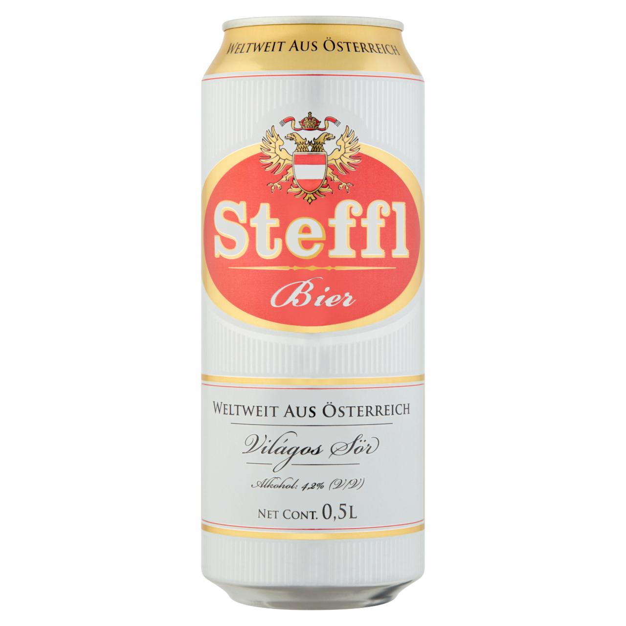 Képek - Steffl világos sör 4,2% 0,5 l doboz
