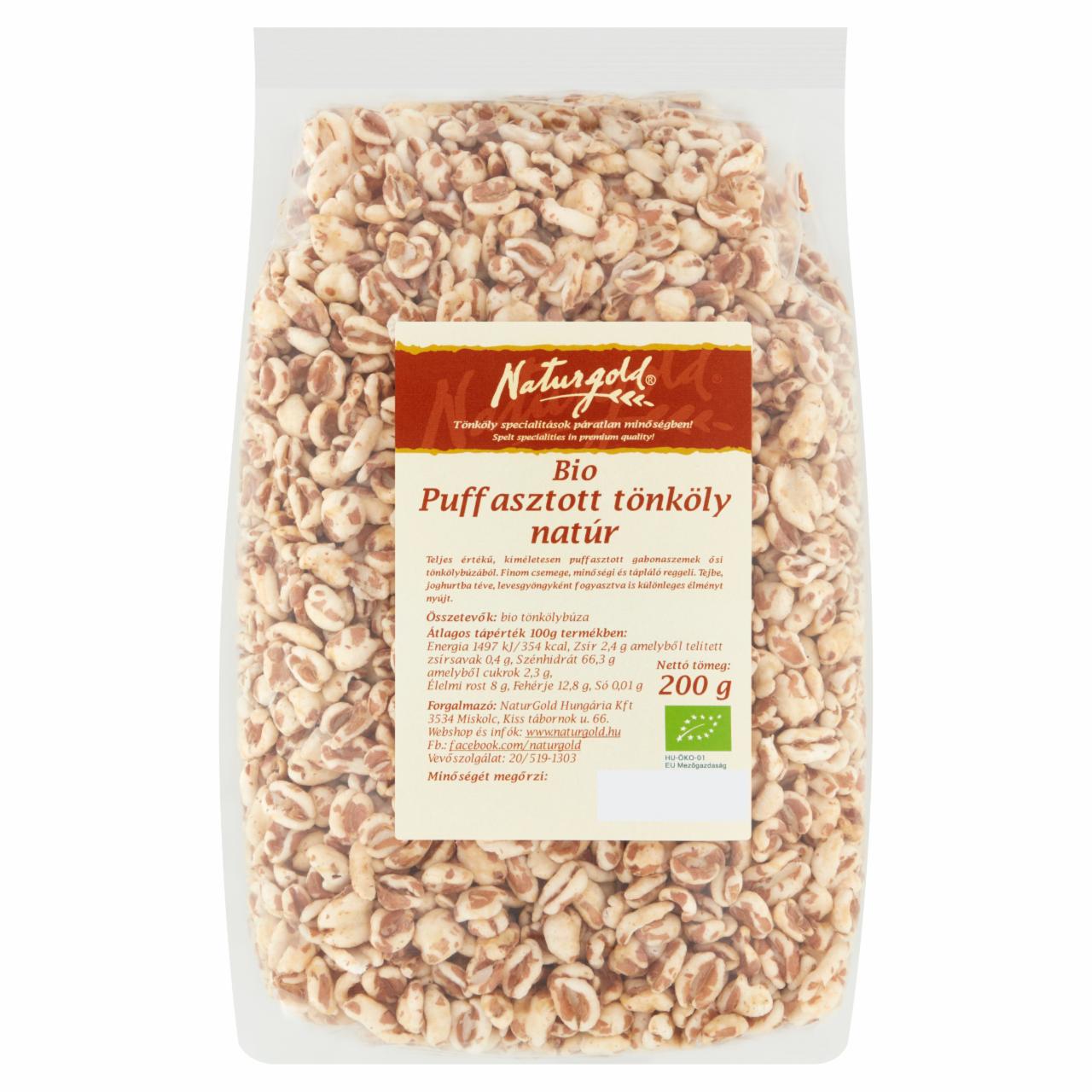 Képek - Naturgold BIO natúr puffasztott tönköly 200 g