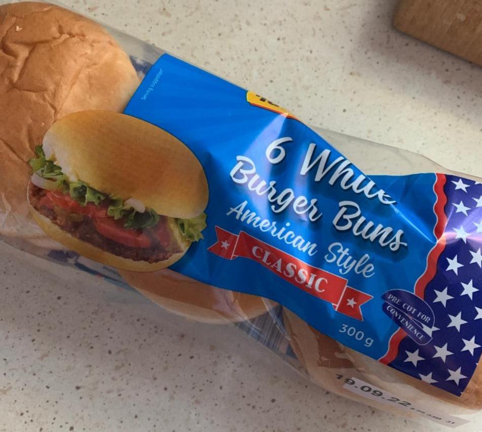 Képek - 6 white burger buns American style Classic Tastino