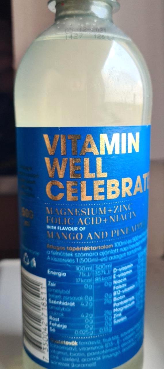 Képek - Vitamin Well Celebrate mangó és ananász ízű energiaszegény szénsavmentes üdítőital 500 ml