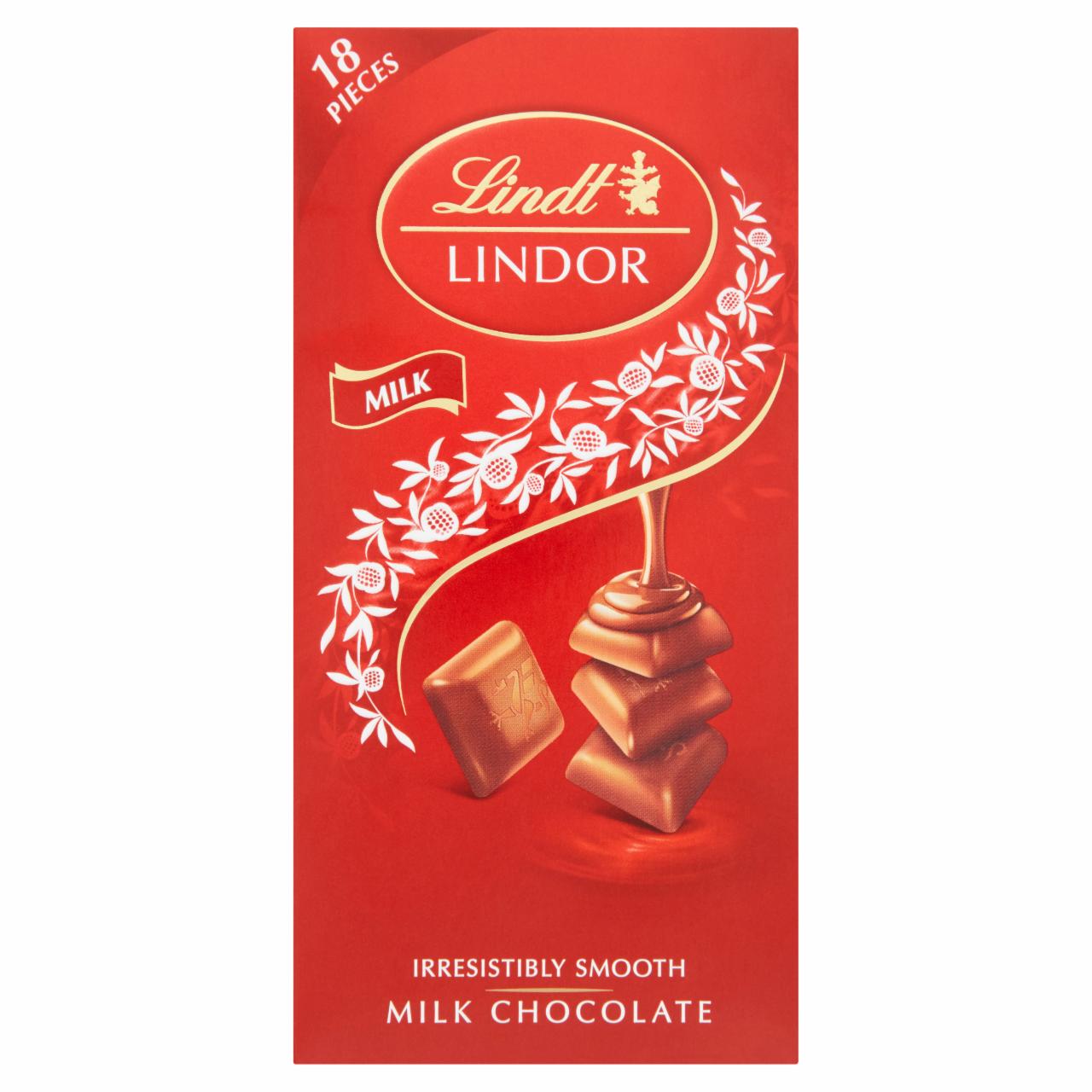 Képek - Lindt Lindor svájci tejcsokoládé lágyan olvadó töltelékkel 100 g