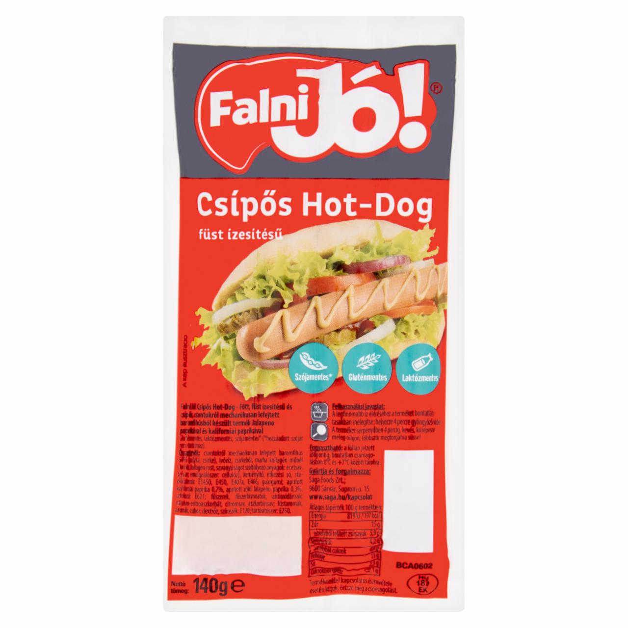 Képek - Falni Jó! füst ízesítésű csípős hot-dog 140 g