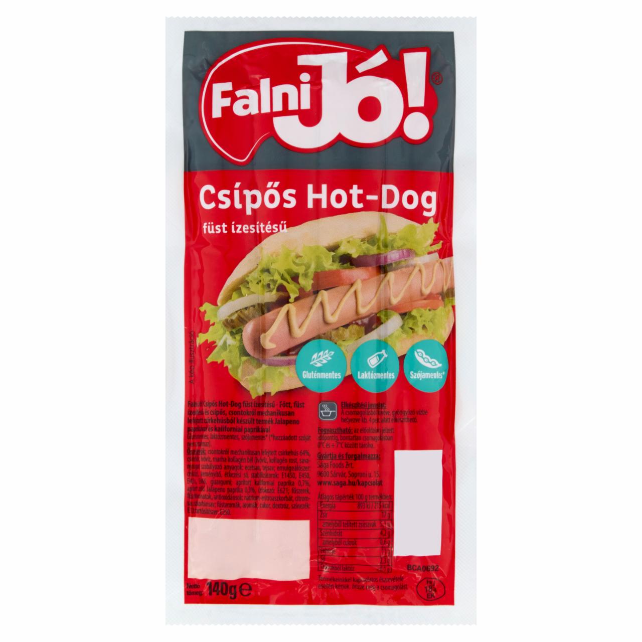 Képek - Falni Jó! füst ízesítésű csípős hot-dog 140 g
