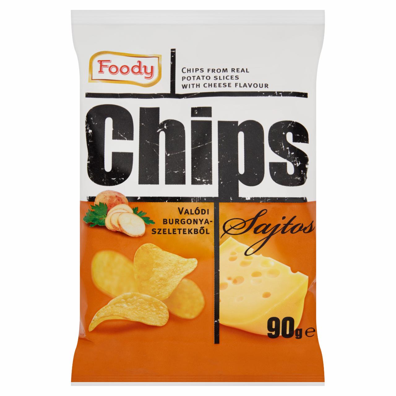 Képek - Foody sajtos chips valódi burgonyaszeletekből 90 g
