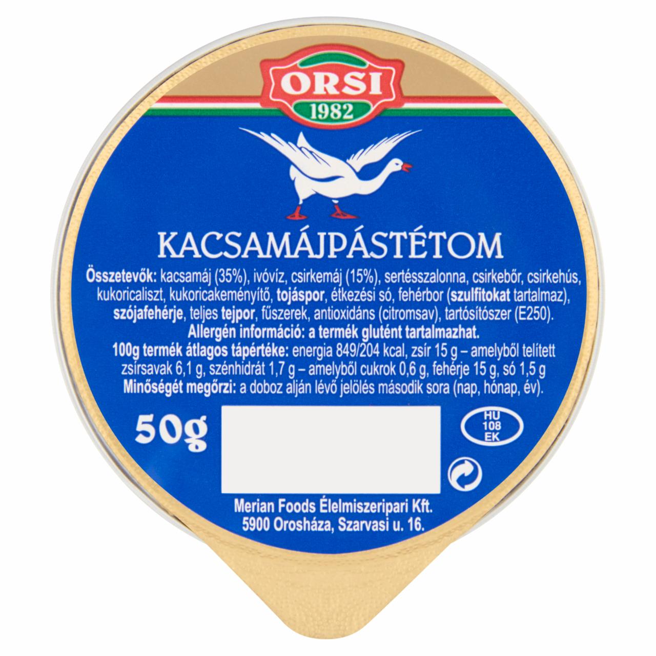 Képek - Orsi kacsamájpástétom 50 g