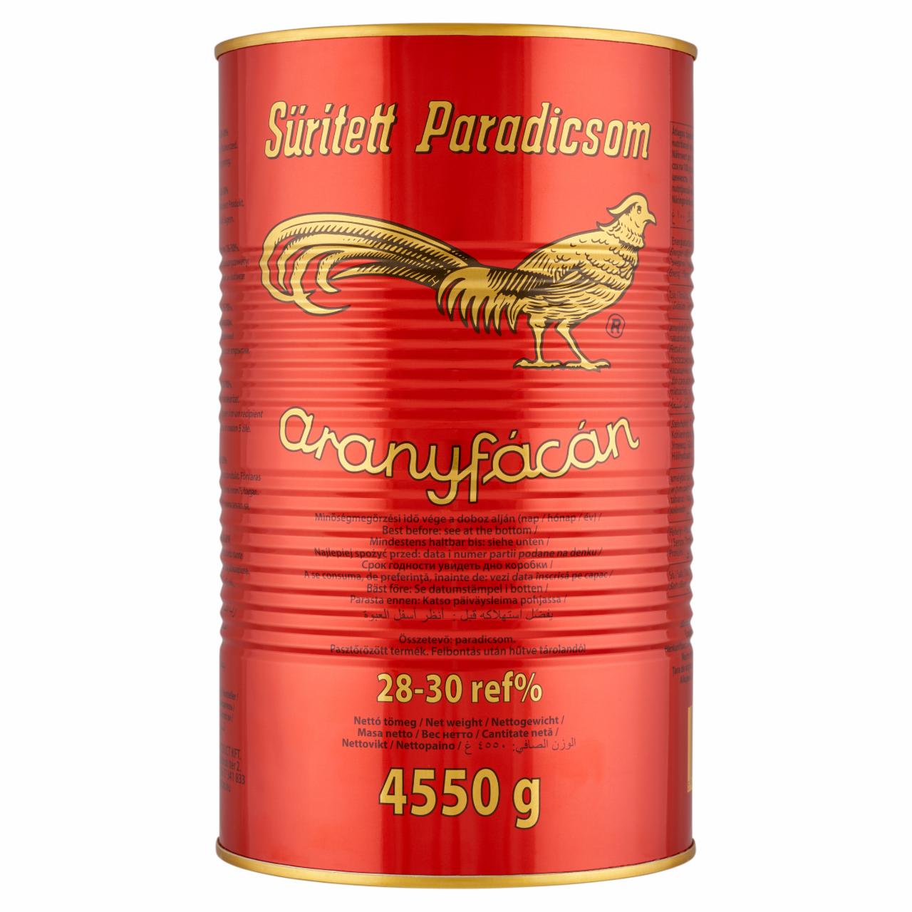 Képek - Aranyfácán sűrített paradicsom 4550 g